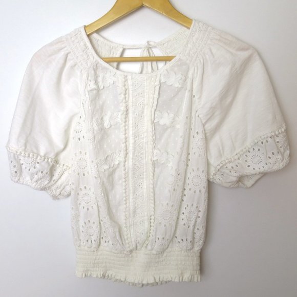 Anthro Porridge Freya Eyelet Lace Top XS - Picture 5 of 11